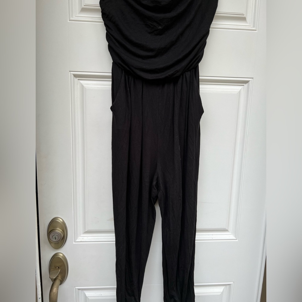 Heart and hips black jumpsuit sleeveless